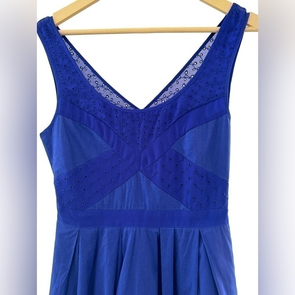 American eagle fit and flare blue purple party dress size 4 great condition - Picture 2 of 7